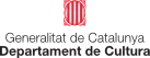 Logotip de la Generalitat de Catalunya. Departament de Cultura.